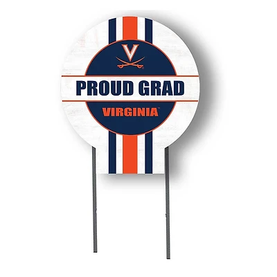Virginia Cavaliers Proud Grad 20" x 20" Circle Yard Sign with Stakes