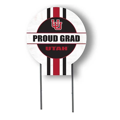 Utah Utes Proud Grad 20" x 20" Circle Yard Sign with Stakes
