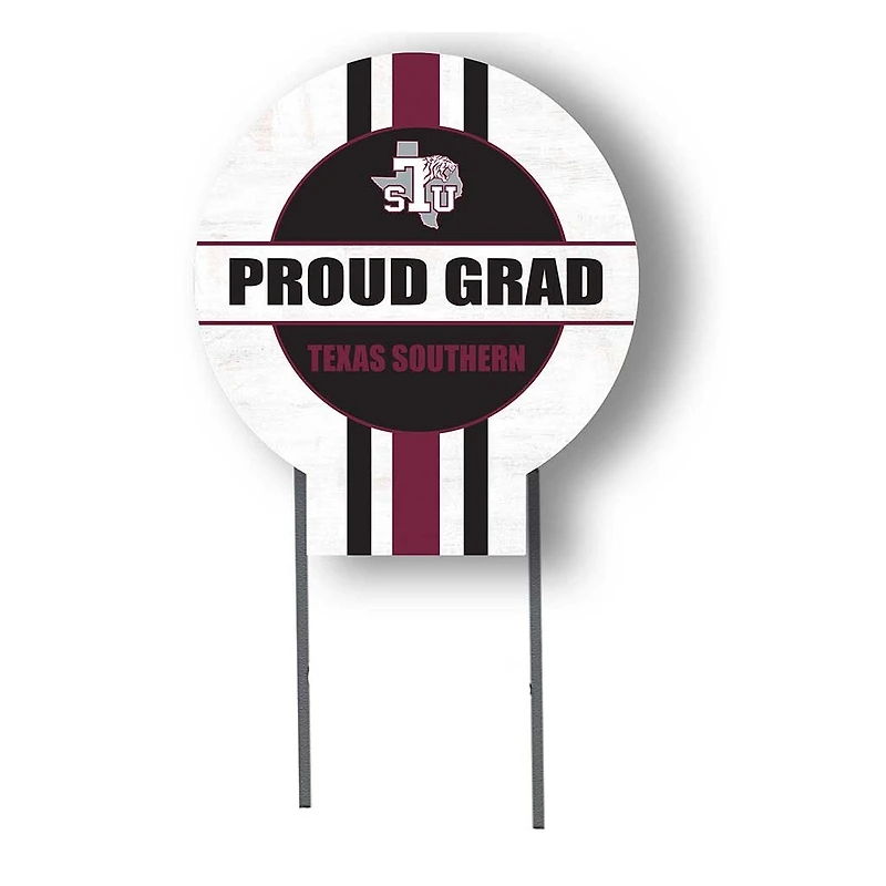 Texas Southern Tigers Proud Grad 20" x 20" Circle Yard Sign with Stakes