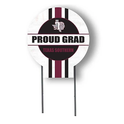 Texas Southern Tigers Proud Grad 20" x 20" Circle Yard Sign with Stakes