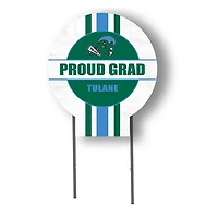 Tulane Green Wave Proud Grad 20" x 20" Circle Yard Sign with Stakes