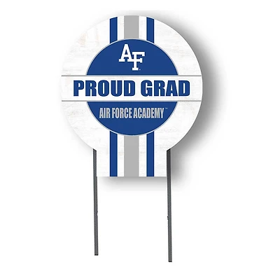 Air Force Falcons Proud Grad 20" x 20" Circle Yard Sign with Stakes