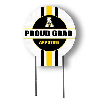 Appalachian State Mountaineers Proud Grad 20" x 20" Circle Yard Sign with Stakes