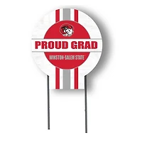 Winston-Salem State Rams Proud Grad 20" x 20" Circle Yard Sign with Stakes