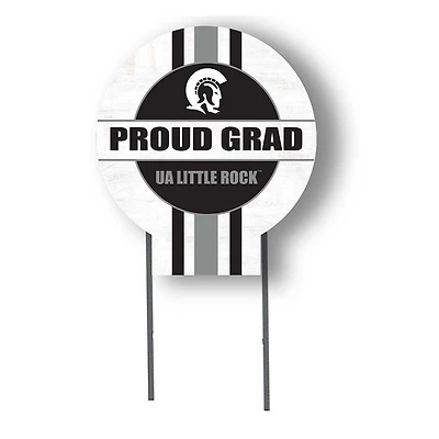 Arkansas Little Rock Trojans Proud Grad 20" x 20" Circle Yard Sign with Stakes