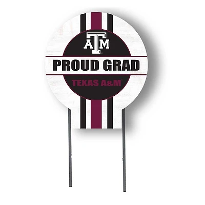 Texas A&M Aggies Proud Grad 20" x 20" Circle Yard Sign with Stakes