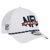 Men's New Era White Chicago Bears NFL 9FORTY A-Frame M-Crown Adjustable Trucker Hat