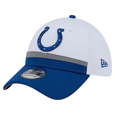 Men's New Era  White/Royal Indianapolis Colts Dashmark Rays 39THIRTY Flex Hat