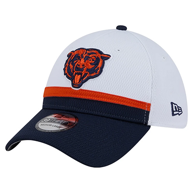 Men's New Era  White/Navy Chicago Bears Dashmark Rays 39THIRTY Flex Hat