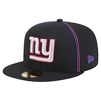 Men's New Era Black New York Giants Soutache 59FIFTY Fitted Hat
