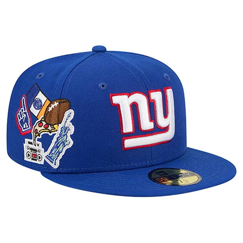 Men's New Era Royal New York Giants Group Chat 59FIFTY Fitted Hat