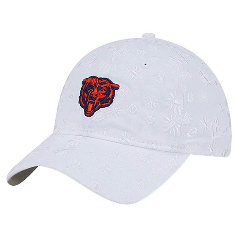 Women's New Era  White Chicago Bears Floral 9TWENTY Adjustable Hat