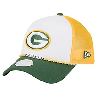 Women's New Era White/Green Green Bay Packers Friendship Bracelet 9FORTY Adjustable Hat