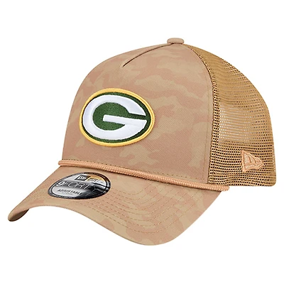 Men's New Era  Tan Green Bay Packers Wheat Camo 9FORTY Adjustable Hat
