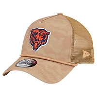 Men's New Era  Tan Chicago Bears Wheat Camo 9FORTY Adjustable Hat