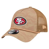 Men's New Era  Tan San Francisco 49ers Wheat Camo 9FORTY Adjustable Hat