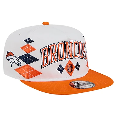 Men's New Era  White Denver Broncos Argyle 19TWENTY Adjustable Hat