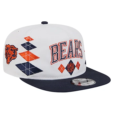 Men's New Era  White Chicago Bears Argyle 19TWENTY Adjustable Hat