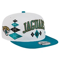 Men's New Era  White Jacksonville Jaguars Argyle 19TWENTY Adjustable Hat