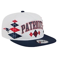Men's New Era  White New England Patriots Argyle 19TWENTY Adjustable Hat