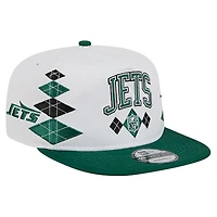 Men's New Era  White New York Jets Argyle 19TWENTY Adjustable Hat