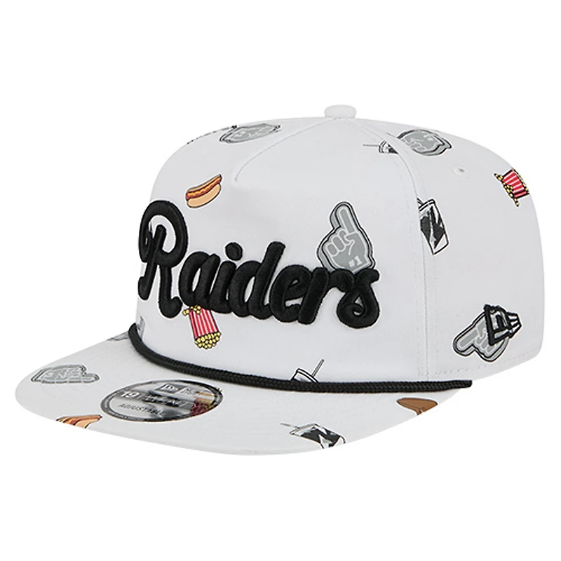 Men's New Era White Las Vegas Raiders Team Cheer 19TWENTY Adjustable Hat