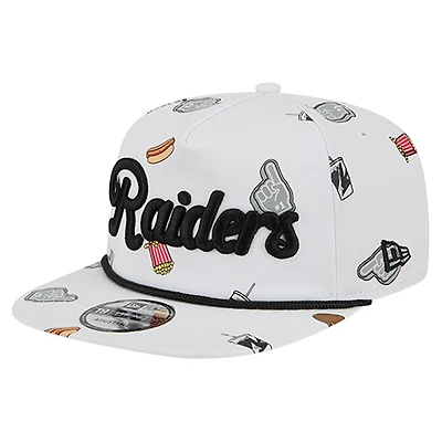 Men's New Era  White Las Vegas Raiders Team Cheer 19TWENTY Adjustable Hat