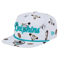 Men's New Era  White Miami Dolphins Team Cheer 19TWENTY Adjustable Hat
