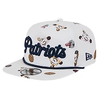 Men's New Era  White New England Patriots Team Cheer 19TWENTY Adjustable Hat