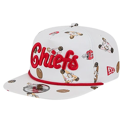 Men's New Era  White Kansas City Chiefs Team Cheer 19TWENTY Adjustable Hat