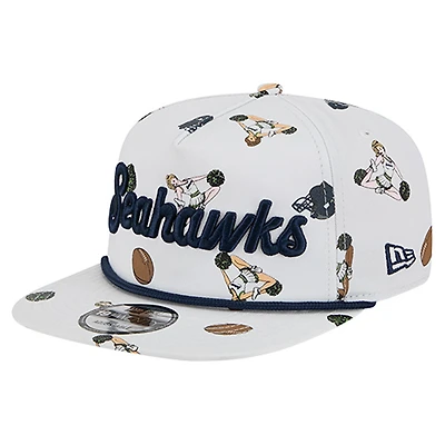 Men's New Era  White Seattle Seahawks Team Cheer 19TWENTY Adjustable Hat