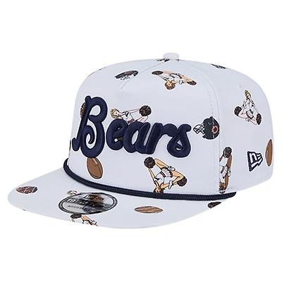 Men's New Era  White Chicago Bears Team Cheer 19TWENTY Adjustable Hat