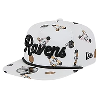 Men's New Era  White Baltimore Ravens Team Cheer 19TWENTY Adjustable Hat