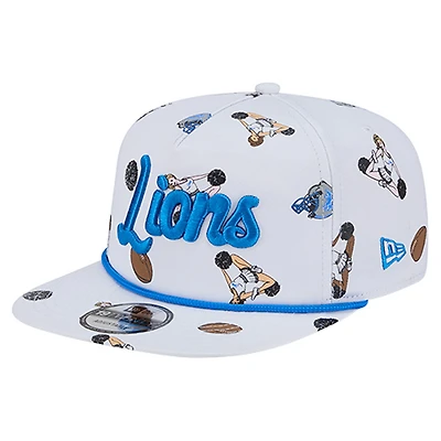 Men's New Era  White Detroit Lions Team Cheer 19TWENTY Adjustable Hat