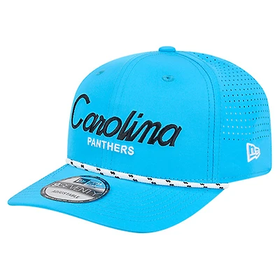 Men's New Era Blue Carolina Panthers Script 9SEVENTY Adjustable Hat