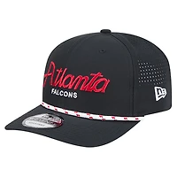 Men's New Era Black Atlanta Falcons Script 9SEVENTY Adjustable Hat