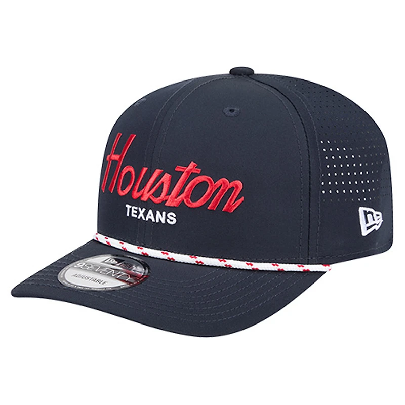 Men's New Era Navy Houston Texans Script 9SEVENTY Adjustable Hat