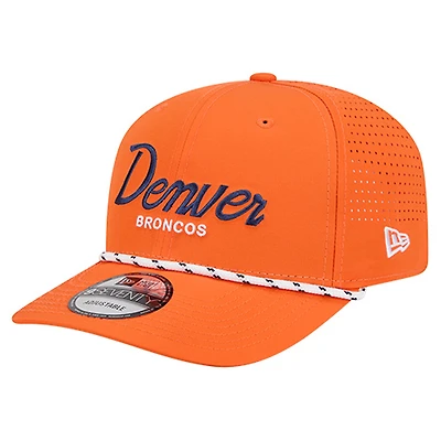 Men's New Era Orange Denver Broncos Script 9SEVENTY Adjustable Hat