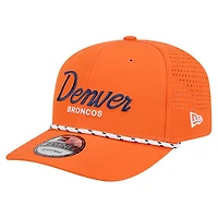 Men's New Era Orange Denver Broncos Script 9SEVENTY Adjustable Hat