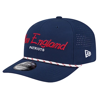 Men's New Era Navy New England Patriots Script 9SEVENTY Adjustable Hat