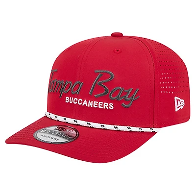 Men's New Era Red Tampa Bay Buccaneers Script 9SEVENTY Adjustable Hat