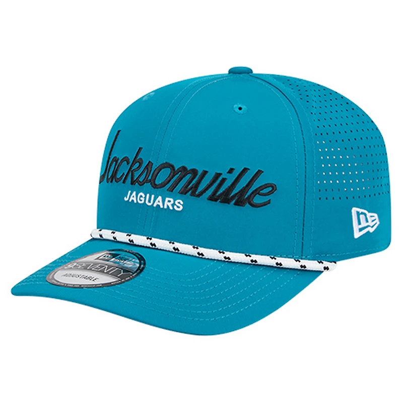Men's New Era Teal Jacksonville Jaguars Script 9SEVENTY Adjustable Hat