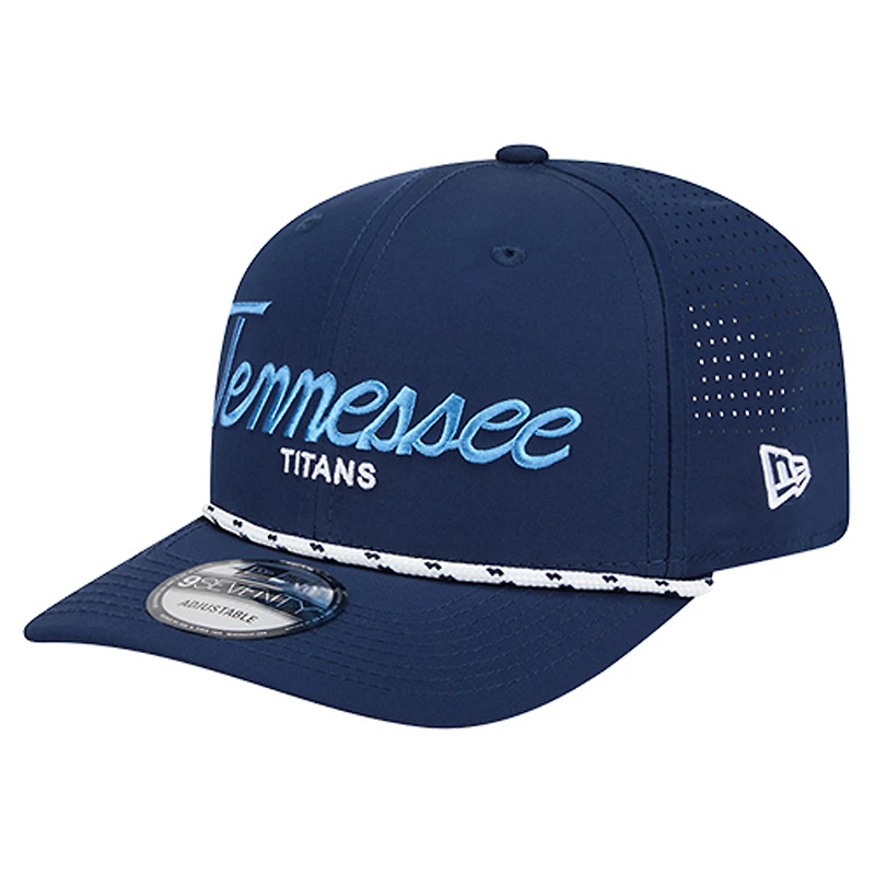 Men's New Era Navy Tennessee Titans Script 9SEVENTY Adjustable Hat