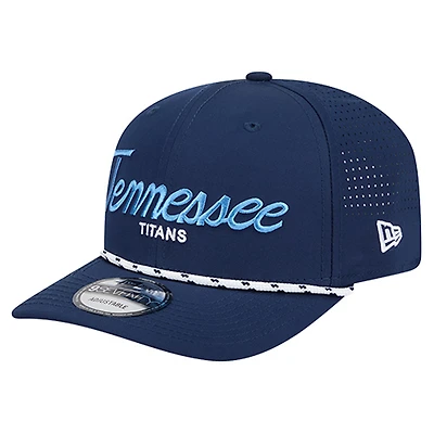 Men's New Era Navy Tennessee Titans Script 9SEVENTY Adjustable Hat