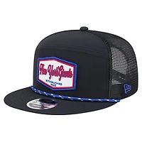 Men's New Era Black New York Giants Ripstop Patch 9FIFTY Split Panel Snapback Hat