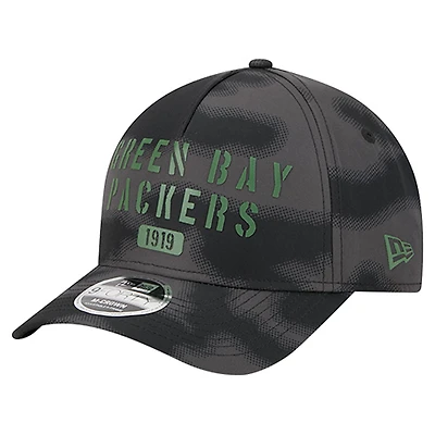 Men's New Era Gray Green Bay Packers Halftone Camo 9FORTY Hat
