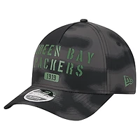 Men's New Era Gray Green Bay Packers Halftone Camo 9FORTY Hat