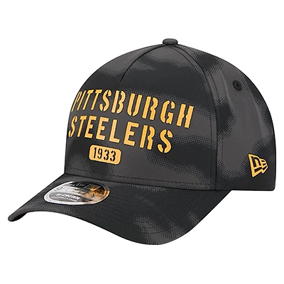 Men's New Era Gray Pittsburgh Steelers Halftone Camo 9FORTY Hat