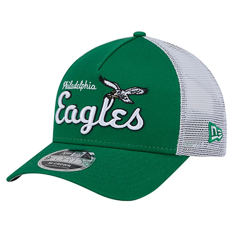 Men's New Era  Kelly Green Philadelphia Eagles Side Lines 9FORTY Adjustable Hat