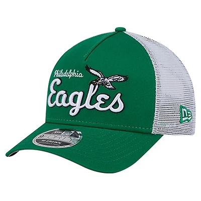 Men's New Era  Kelly Green Philadelphia Eagles Side Lines 9FORTY Adjustable Hat